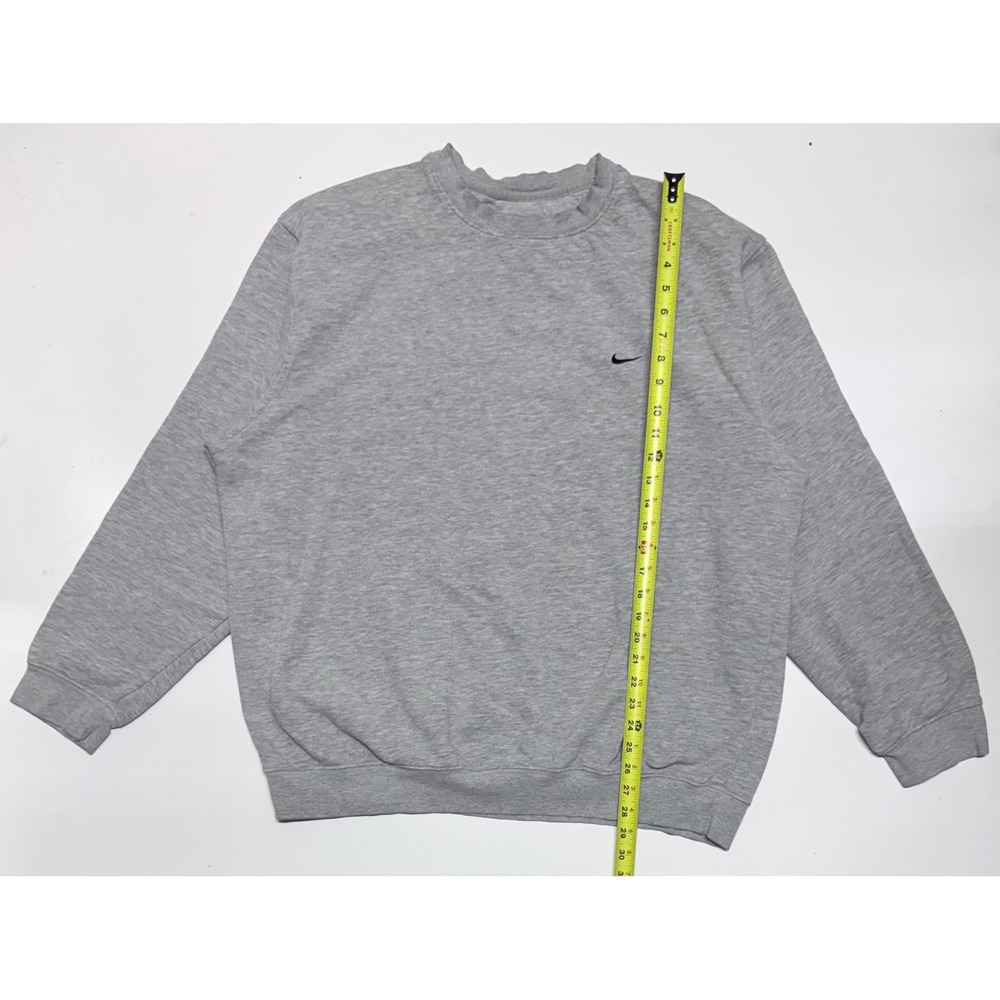 VTG Nike Mens XXL Heather Gray Crewneck Sweatshirt Embroidered Swoosh Pullover